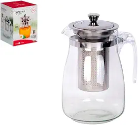 Chaleira de vidro 900ml inox