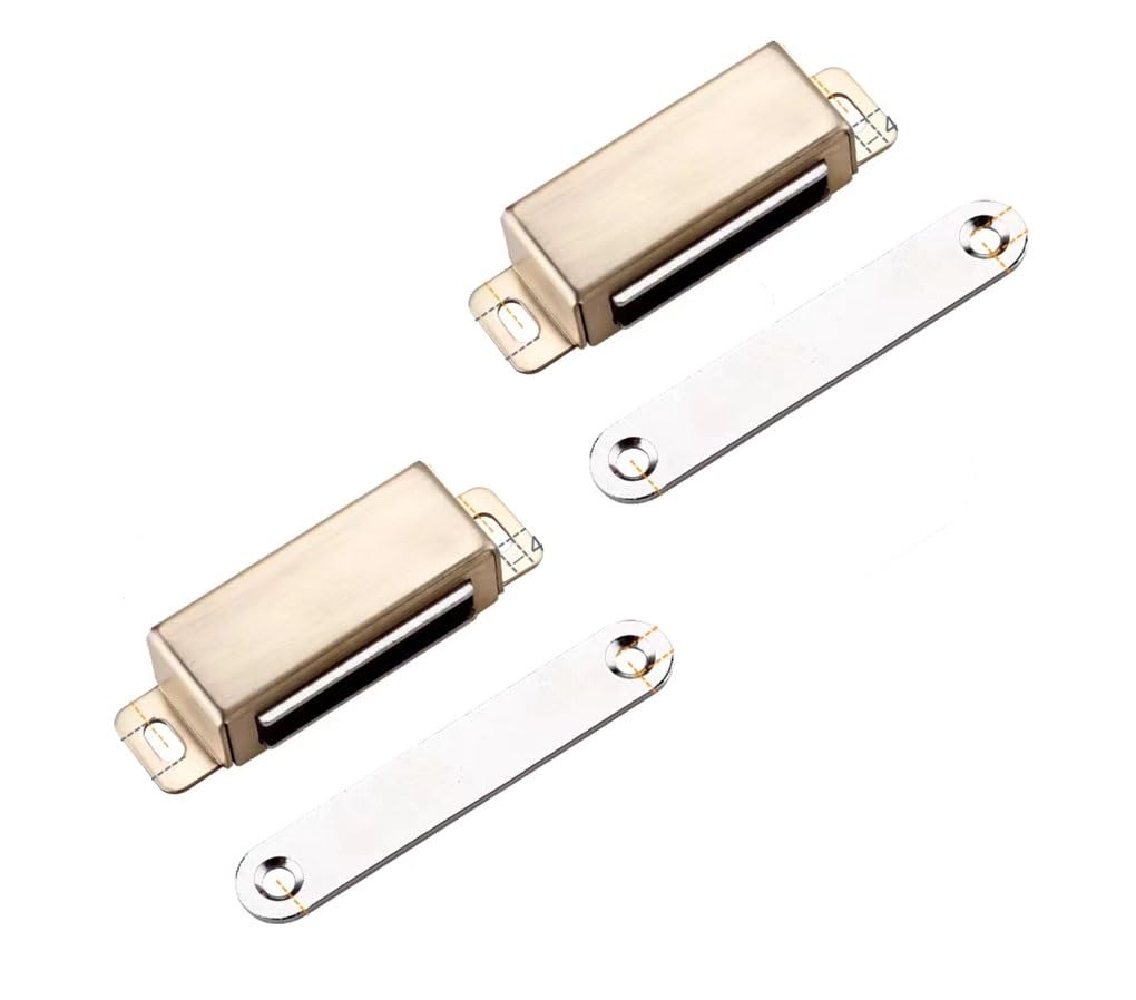 Tpdrkowjx D Oor Catch, Push Opener,Cupboar Latch,2 Pack Magnetic Catches Latches,Cabinet Magnets Rv For Wardrobe Room Kitchen (Color : A, Size L)(,L)