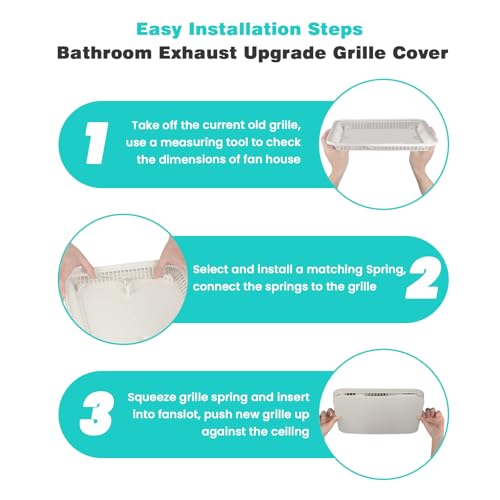 XwaYexa 13.25" x 13.25" Universal Bathroom Exhaust Grille Cover by XwaYexa - Used condition - Image 6
