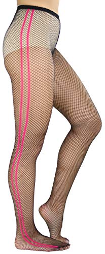 Image of ToBeInStyle Womens High Fashion Sheer Full Footed Vertical Stripe Tights