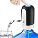 Dispensador de Agua Eléctrico, Bomba Automático para Garrafas, Dispensador de Agua Recargable por USB con Batería 1200 mAh, Compatible Botellas 5L, 8L, 10L y 20L con Adaptador Integrado 38mm y 48mm