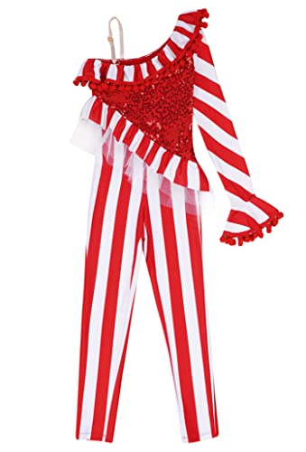 Disfraz de baile navideño para niñas de 8 años rojo miniatura 4