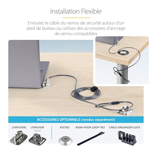 Cadenas de sécurité StarTech.com Universel 2m 25pcs Clé Maîtresse - vue 7