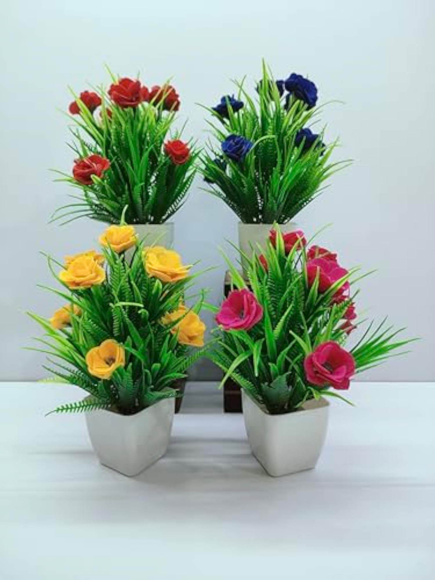 Artificial Flower Plants with Pot for Home Office Decor