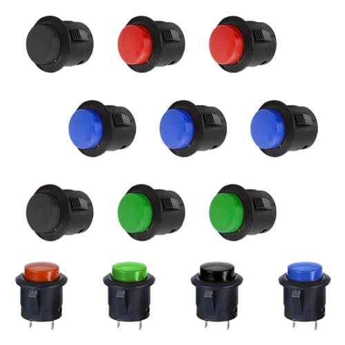 Interrupteur de réinitialisation 16mm bleu pour tableau de bord auto