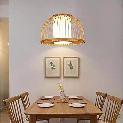 Iluminación Colgante de Bambú estilo sudeste asiático con pantalla de ratán 4