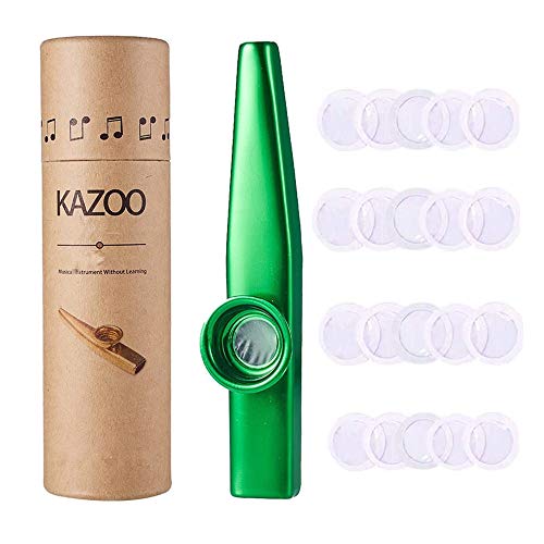 Kazoo en métal et diaphragme à 20 membranes, kazoo en alliage d’aluminium avec boîte cadeau vintage, lot d’instruments… - Les Beatles, Paul McCartney, John Lennon, RIngo Starr, George Harrison Kazoo en métal et diaphragme à 20 membranes, kazoo en alliage d'aluminium avec boîte cadeau vintage, lot d'instruments…