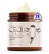 Whipped Beef Tallow for Skin 4oz, 100% Grass-Fed Beef Tallow Moisturizer for Face &amp; Body, Lotion ...