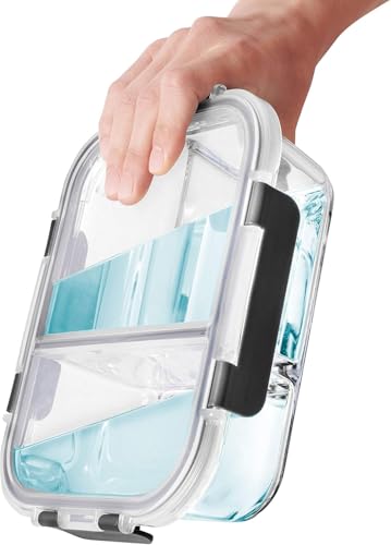 Foto von Igluu Meal Prep Boxen Glas (3er-Pack) 3 Fächer – 980ml