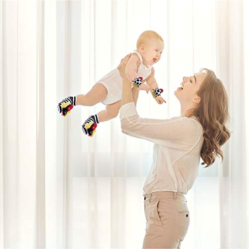 Toyvian 1 Conjunto de Meias de Bebê de Inseto Macio de Abelha Brinquedos Chocalhos para O Pulso E Me