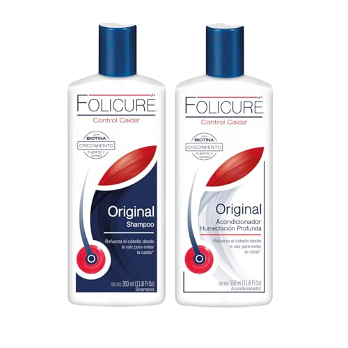 Folicure Control Caida Shampoo + Conditioner Pack - 11.8 fl oz Each Deep Moisture Conditioner for Women Hair Growth Shampoo and Hair Conditioner for Enhanced Volume and Strength