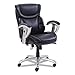 SertaPedic Emerson Task Chair, Supports Up to 300 Lb, 18.75" to 21.75" Seat Height, Black Seat/Back, Silver Base