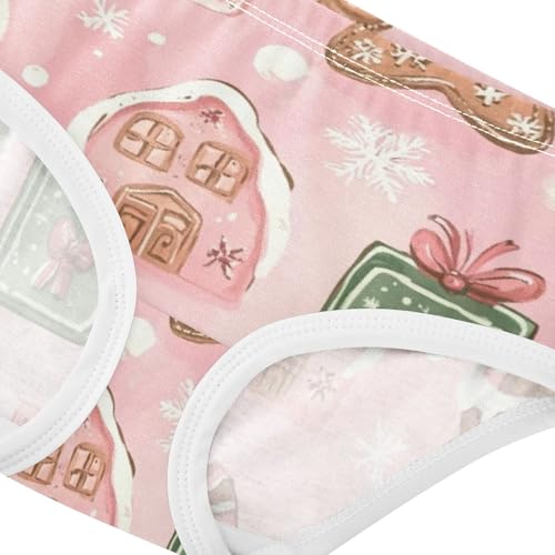 Girls' Panties Training Breathable Underwear for Girls Gingerbread House Christmas Seamless in Sizes 2T,3T, 4T, 5T, 6Y and 8Y4
