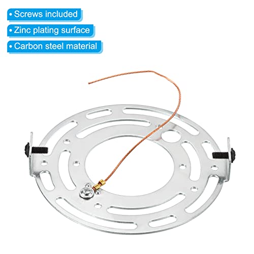 PATIKIL 105mm Round Ceiling Light Plate Kit, 1 Set Light Fixture Mounting Bracket Plate Steel Crossbar Hardware for Pendant Lamp Chandelier - Thumbnail 4