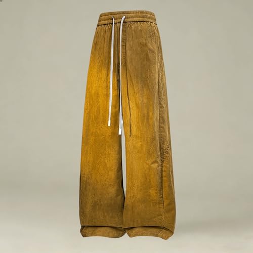 Pantalon de jogging cargo homme confortable à jambe large délavé