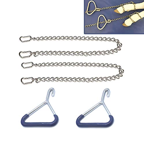 Durable Cow OB Apparatus Leg Catch Set (2 OB Handle &amp; 2 OB Chain 30Inch), Goat Forceps, Cattle Delivery Instruments for Dairy Farm