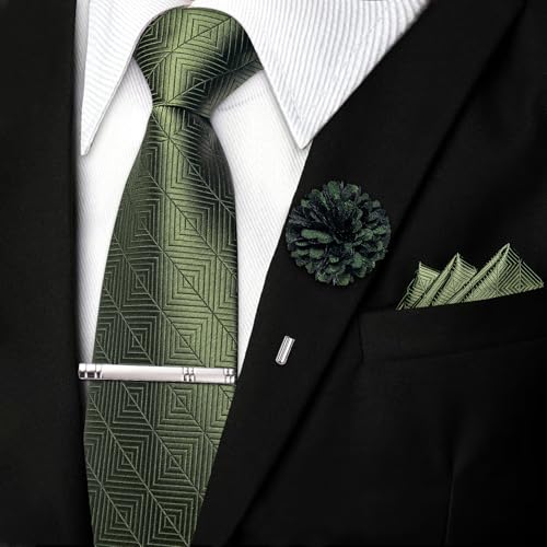 Image of DiBanGu Silk Zipper Ties for Men, Formal Pre-tied Necktie | Adjustable Tie,6PCS,Various Design Styles,Jacquard Woven,Skin-friendly,Practical Gift,Great for Wedding Party,Business Formal