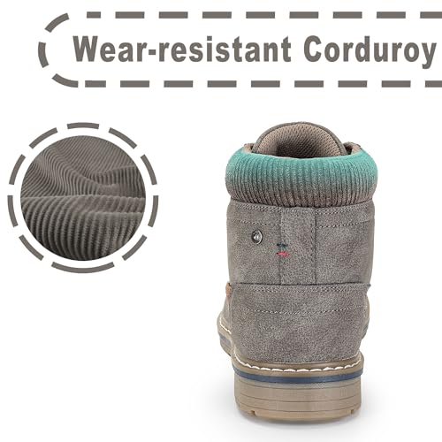 Image of CC-Los Mens Boots Waterproof Hiking Boots for Men Ankle Dress Chukka Boots Grey Size 8.5