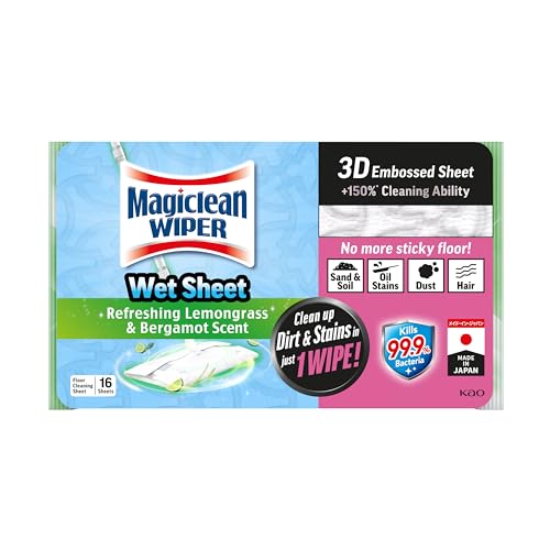 Magiclean Wiper Wet Sheet Lemongrass & Bergamot 16ct