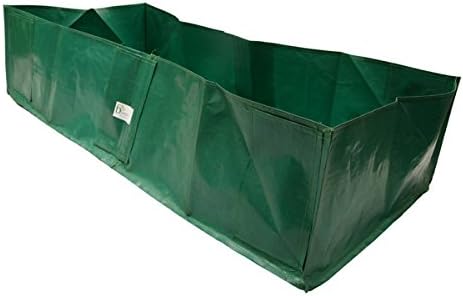 Bio Blooms Agro India Pvt.Ltd. 36x18x9 Inches HDPE Rectangular Grow Bags for Terrace Gardening |5 Pieces | Dark Green Color | Outdoor Use| 340 GSM