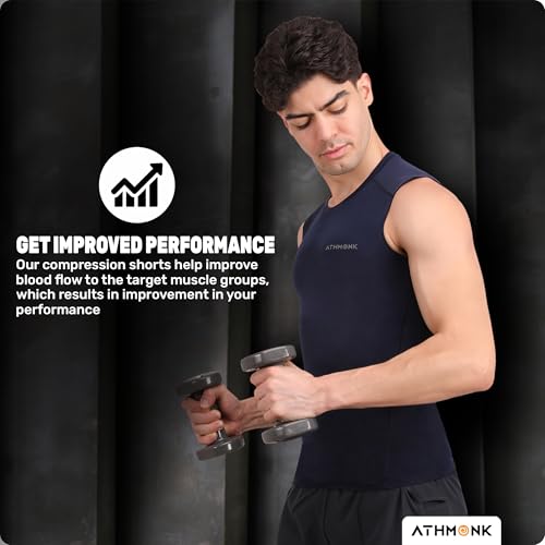 Image of Compression Vest Tank Body Shaper Without Sleeve for Men - Gym Shirt for Men Men Shapewear - Keep Dry Tight Skin Fit - Breathable Inner for Men Sports Wear Workout Gym Sports