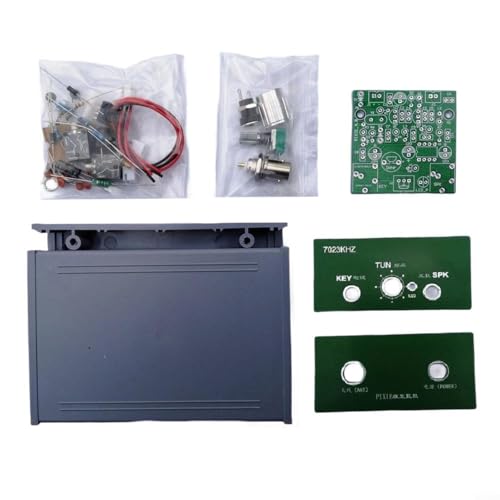 ZiStarlilife 1 kit de transceptor de onda corta CW con carcasa de 7023 kHz, ajustable 7023-7026 MHz para aficionados de radio Arduino, carcasa ABS, potencia de 05 W