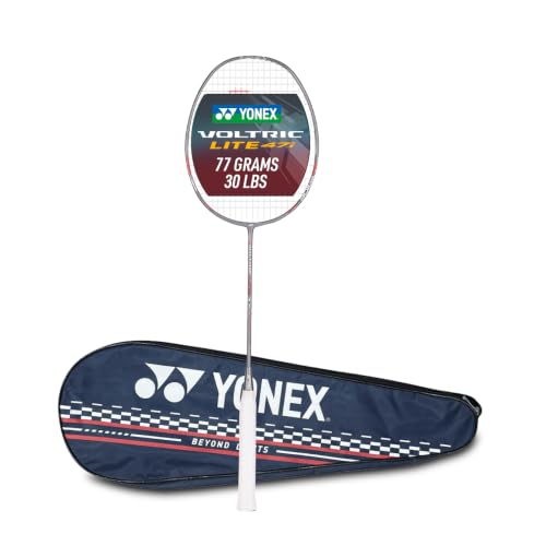 Image of Yonex Graphite Strung Badminton Racquet Voltric Lite 47i (G4, 77 Grams, 30 lbs Tension, Dark Gray)