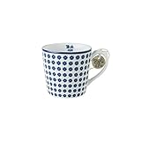 Für den Patchwork-Tisch Laura Ashley - Henkelbecher, Henkeltasse, Tasse - Blueprint Humble Daisy - 10,6 x 8 cm - Klein