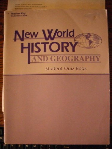 New World History and Geography. Student Quiz Book. Teacher Key Student ...