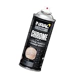INRAL Chrome Spray Paint Bronze - Acrylic Lacquer for Indoor and Outdoor Use – Bronze Spray Can for Professionals and DIYers, Perfect for DIY and Upcycling - 400 ml Covers 2 sqm