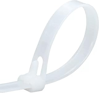 Oksdown Paquete de 100 bridas gruesas de color blanco, resistentes, grandes, 200 mm x 7,6 mm, plástico de nailon fuerte, autobloqueo, 20,3 cm, extra largas y transparentes