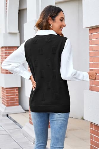 Arach&Cloz Womens Sweater Vest 2025 Fashion Sleeveless V Neck Business Casual Tank Knit Pullover Tops Spring Trendy3