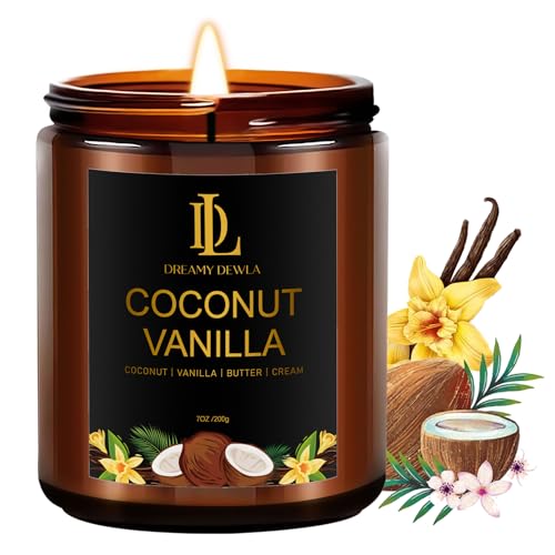 Coconut Vanilla Soy Candle &ndash; 7oz 50‑Hour Burn