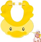 MULTIFUNCIONAL --- Gran gorro de baby shower 3 en 1. Puede proteger los ojos y los oídos del niño del agua durante el baño. Puede mantener la cara y los ojos del niño libres de vello durante el corte de pelo. También se puede usar como protector solar.