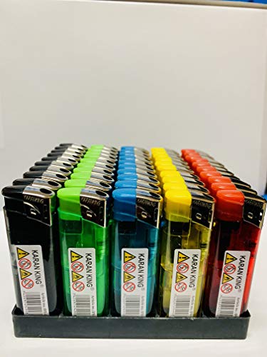 Lot de 50 briquets électroniques 5 couleurs sans danger pour les enfants