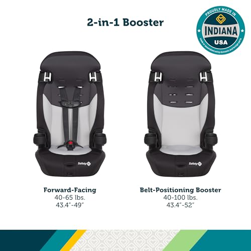 safety 1st grand 2-in-1 booster car seat converts from high back to belt-positioning booster high back seat for kids 40-65 and belt-positioning 40-100 pounds black sparrow