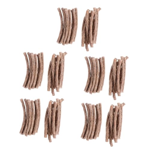 TOYANDONA 100pcs Hemp Cord Hiking Camping Flammable Cord Fire Starters Rope Lighter Lightweight Easy to Use