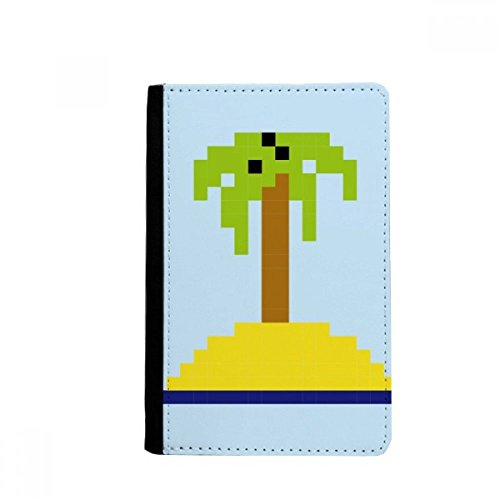 Summer Sail Coconut Tree Pixel Passport Holder Notecase Burse Wallet Cover Card Purse