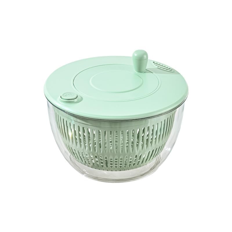 6 In 1 Salad Spinner, Large Salad Spinner with Vegetable Chopper, Multi-Use Lettuce Spinner, Fruit Washer, Wash, Spin and dry Salad Greens, Fruits & Vegetables, Kitchen Tools, Drain,5 Quart