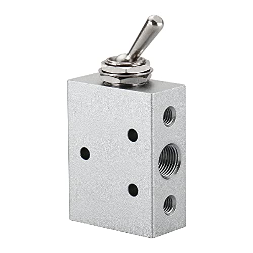 Baomain Pneumatic Toggle Knob Switch Valve Hl-2501-V Pt1/8 Inch 5 Position 2 Way #TOP1