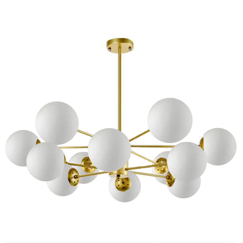 Lustre Sputnik doré réglable luminaire suspendu 12 lampes E26 salon et chambre