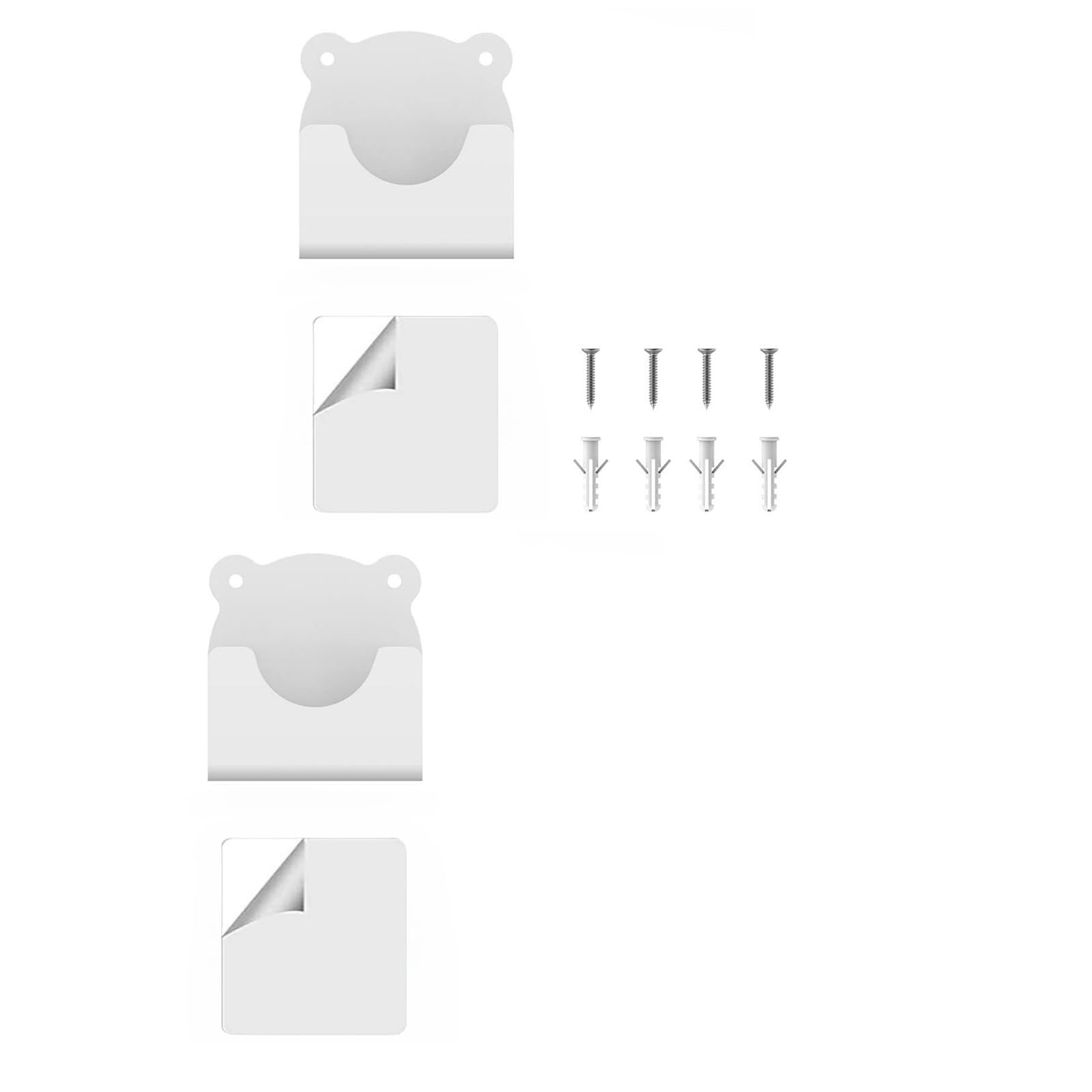 2Pcs Wall Adhesive Shower Curtains Rod Rack Bathroom Curtains Rod Holder Shower Stand Cartoon Wall Holder Bathroom