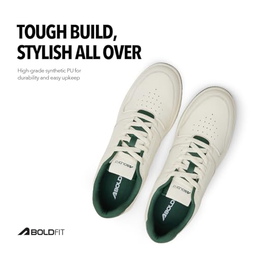 Boldfit Green Lightweight Casual Sneakers for Men OffWhite Green - Image 4