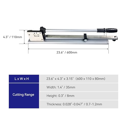 HFS(R) Din Rail Cutter Manual Guide Double Groove Cutting Tool with Dual Scale for Aluminium and Steel Rail by HFS - Image 2