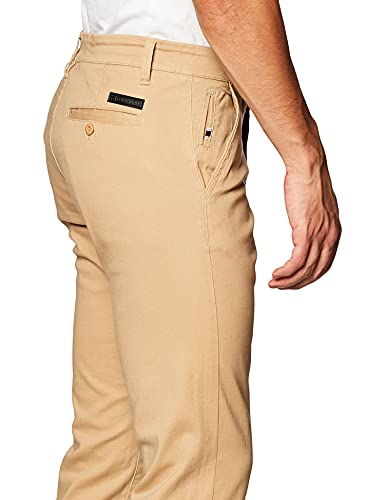 Southpole Men's Flex Stretch Basic Long Chino Pants, Deep Khaki(New), 34X32 #TOP1
