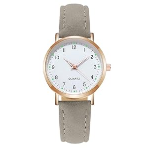 AOOSU Damenuhr Leder, Damen Analog Quarz Uhr mit Leder Armband, Uhren Damen Einfache Business Klassische Armbanduhr Lässig Quarzuhr Kleideruhr Nachtlicht