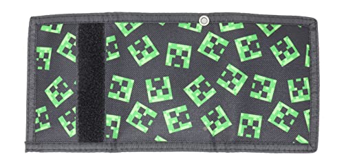 Minecraft Creeper Pattern Nylon Tri-Fold Wallet Multi-Colored Licensed3