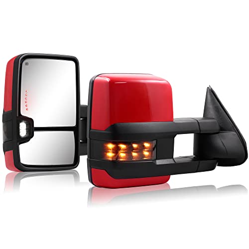 Towing Mirror Painted Red Back