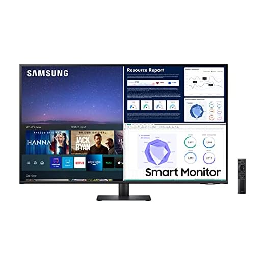 Samsung M70 Smart 43 Inch 4K Computer Monitor, Smart TV Apps, Microsoft 365, 4K Monitor (LS43AM702UNXZA)