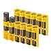 Storacell Slimline AA-6 Battery Storage Caddy and Dispenser (Pack of 2), Yellow, Holds 6 AA Batteries (Not Included), Durable & Compact Design, The Original Battery Caddy, Made in The USA